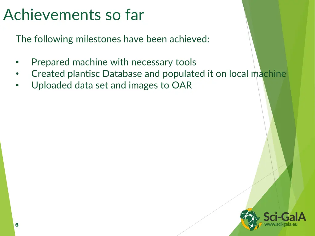 achievements so far