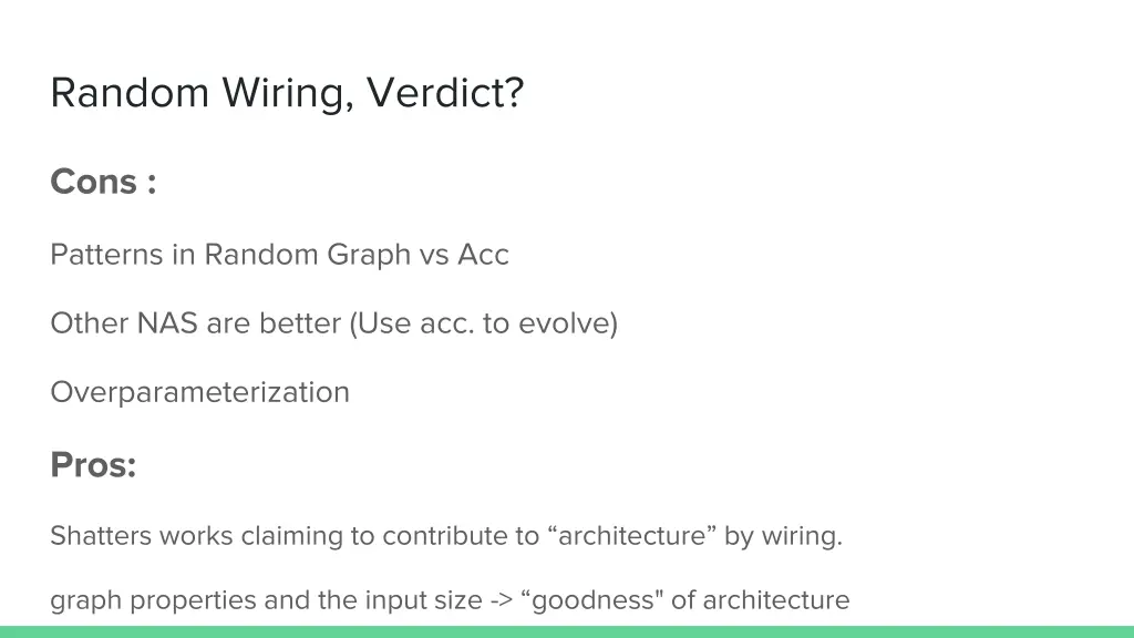 random wiring verdict