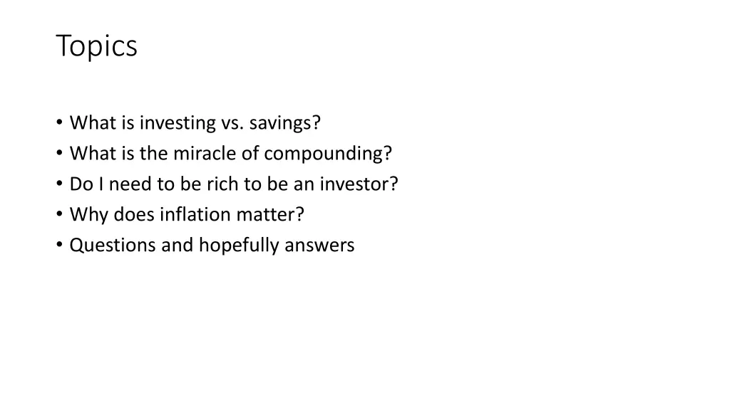 topics