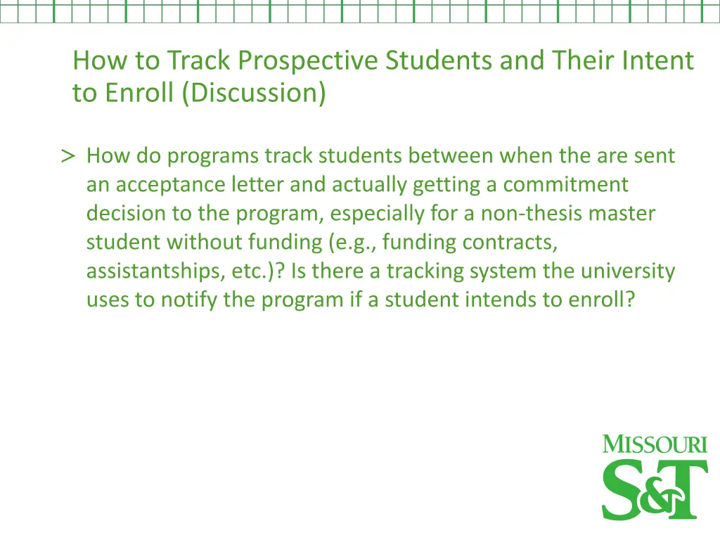 how to track prospective students and their