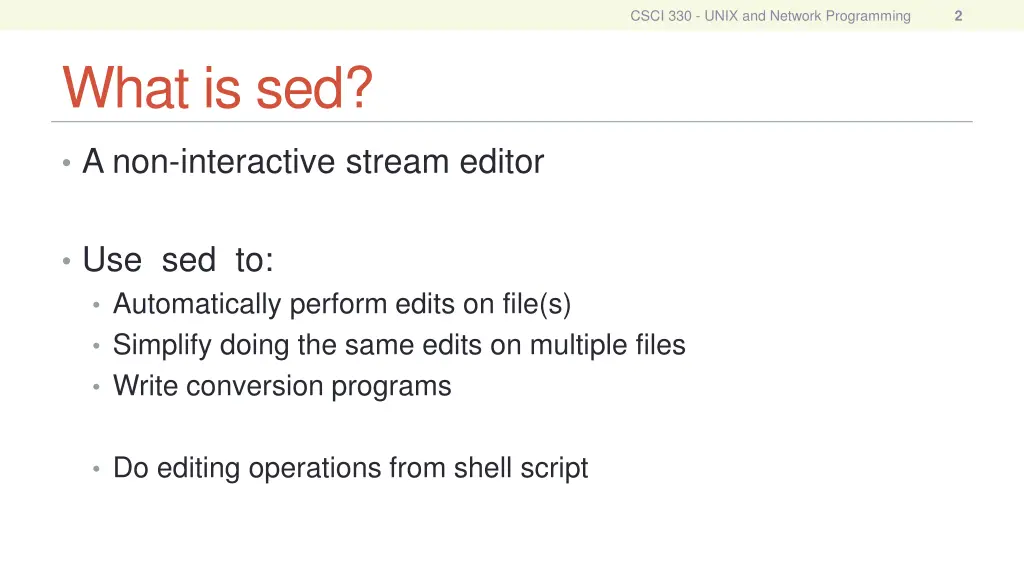 csci 330 unix and network programming 1