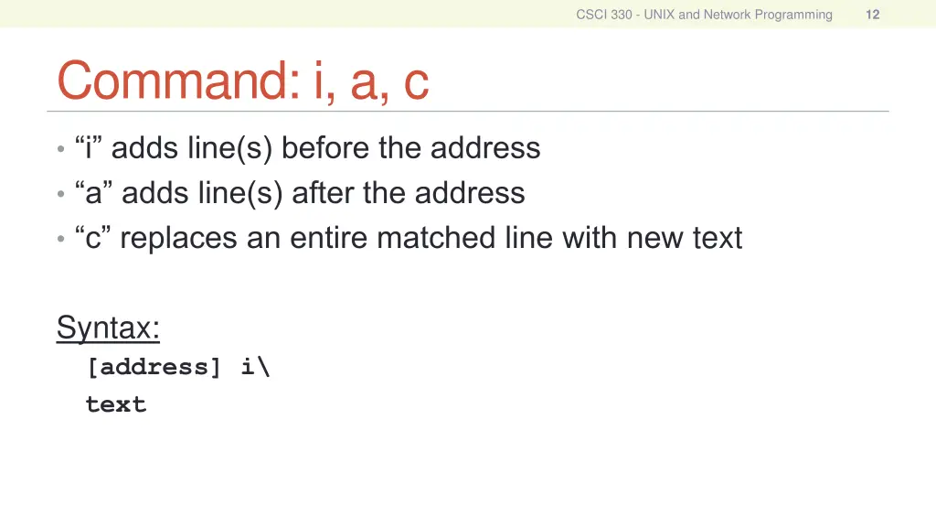 csci 330 unix and network programming 11