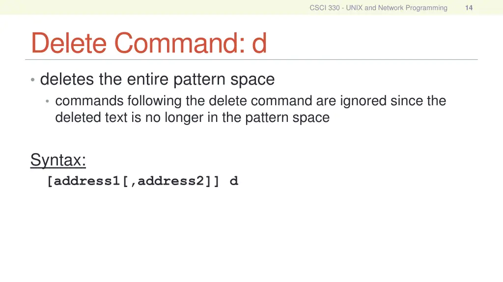 csci 330 unix and network programming 13