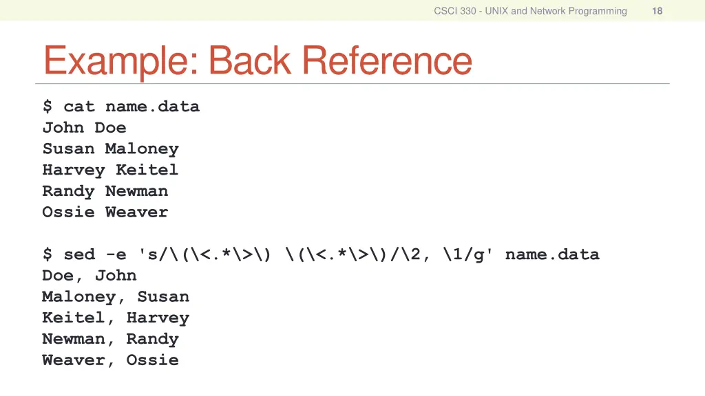 csci 330 unix and network programming 17