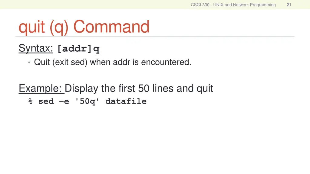csci 330 unix and network programming 20