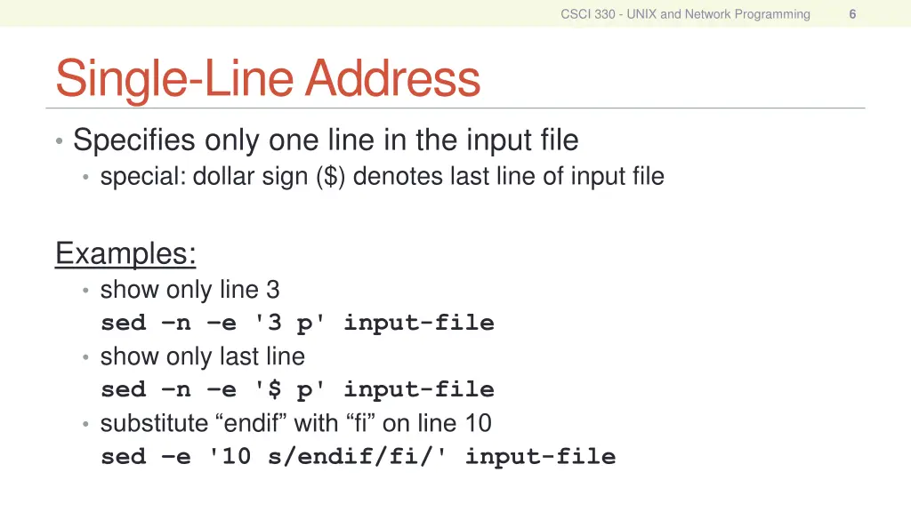 csci 330 unix and network programming 5