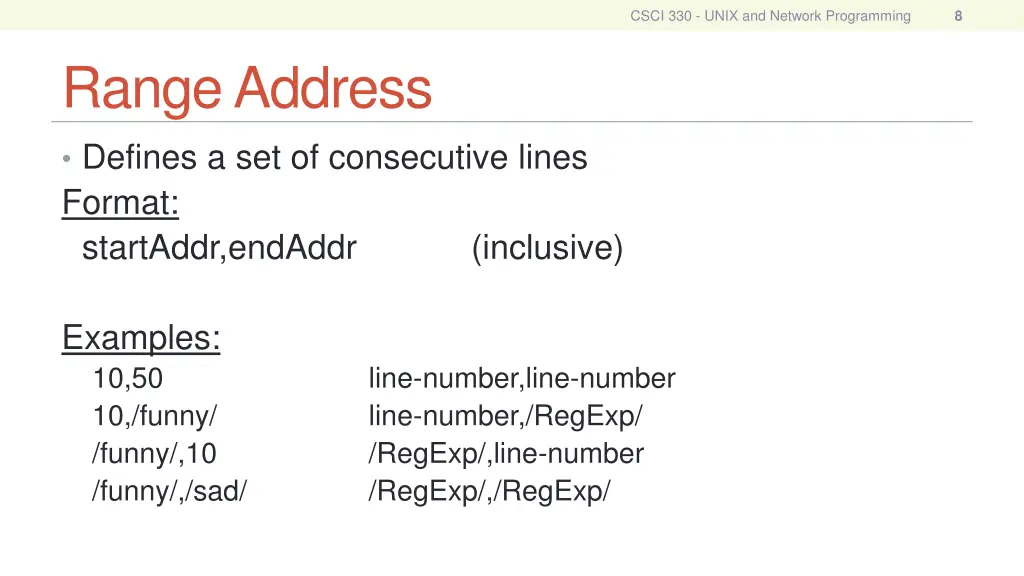 csci 330 unix and network programming 7