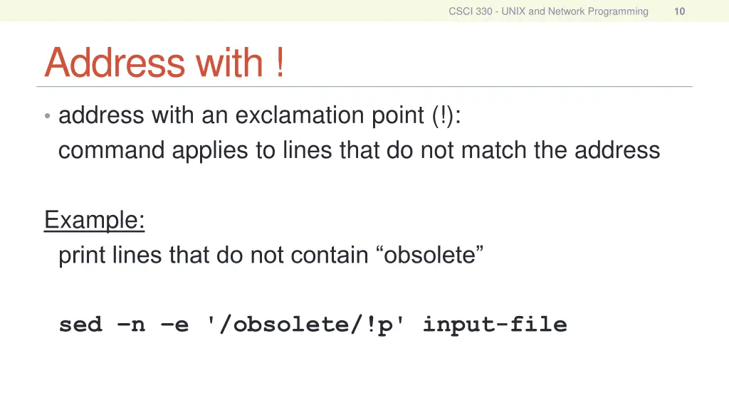 csci 330 unix and network programming 9