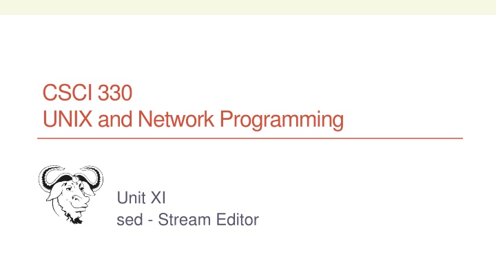 csci 330 unix and network programming