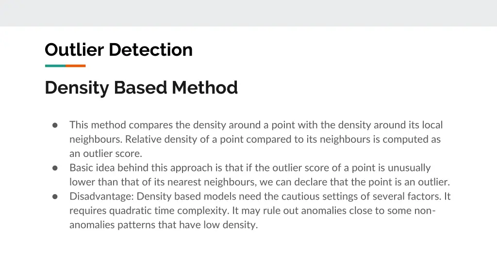 outlier detection