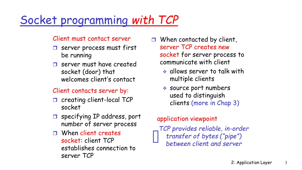 socket programming with tcp