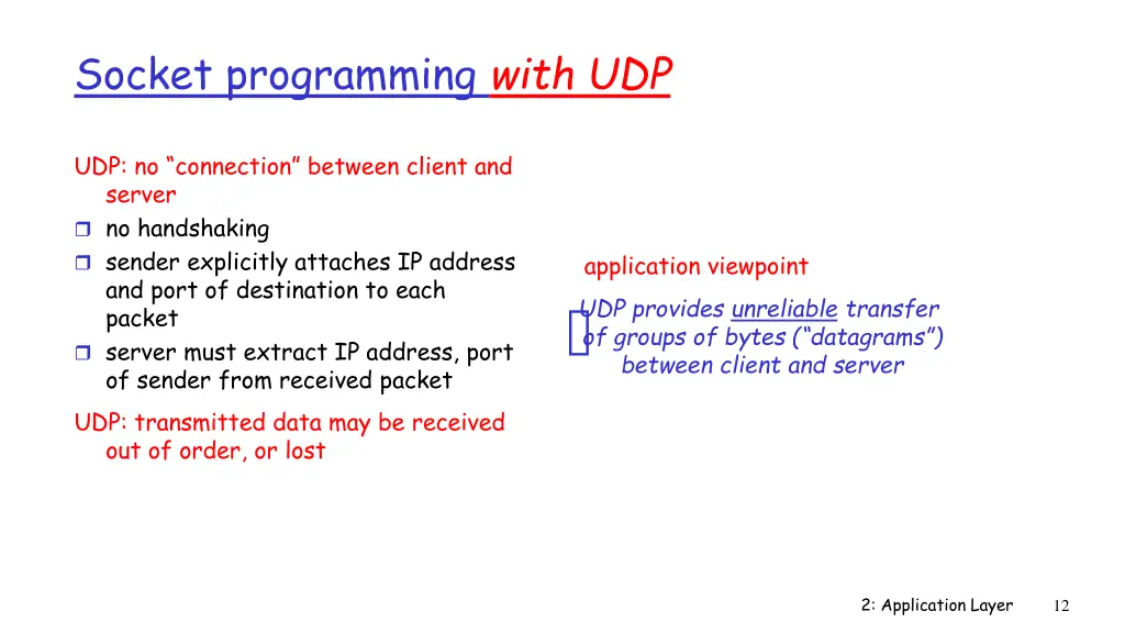 socket programming with udp