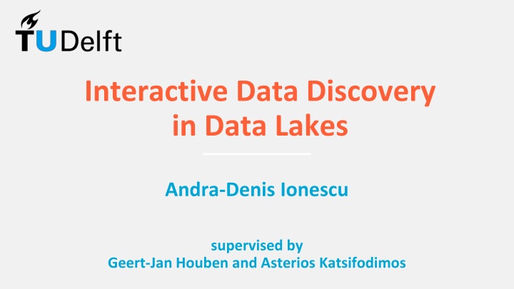 interactive data discovery in data lakes