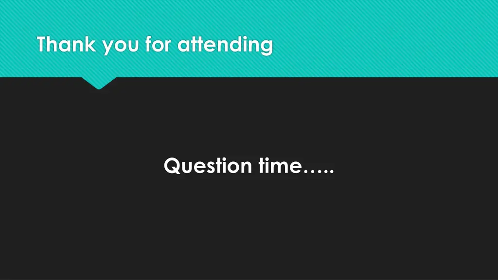 thank you for attending