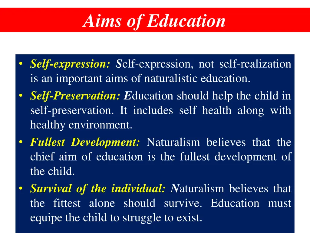 aims of education 2
