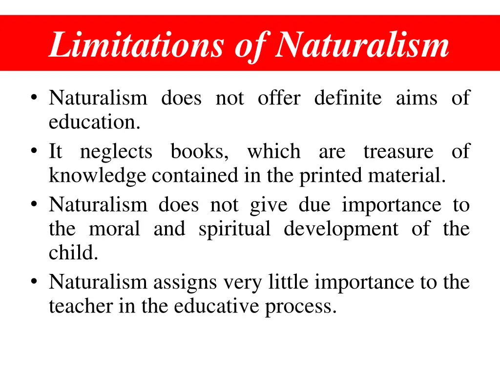 limitations of naturalism