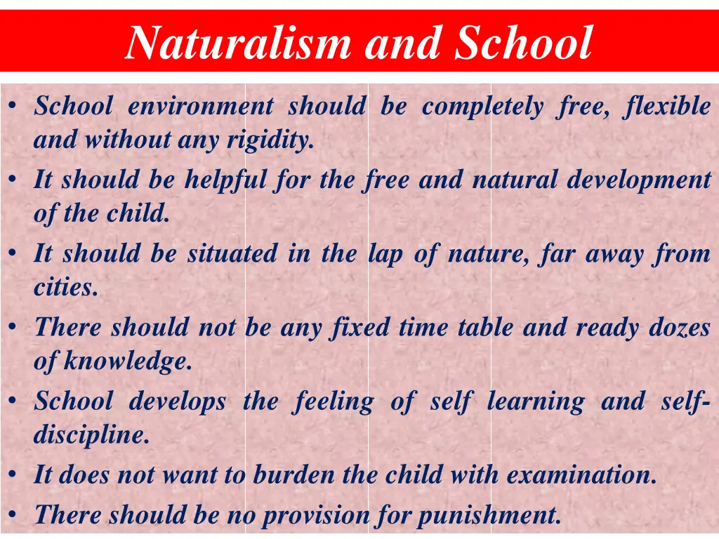 naturalism and school