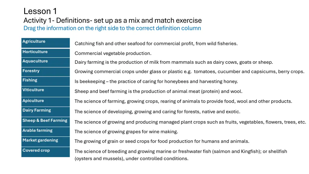 lesson 1 activity 1 definitions