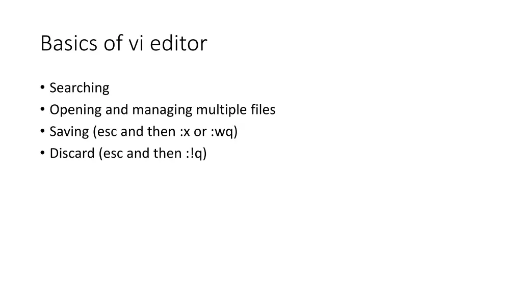 basics of vi editor 1
