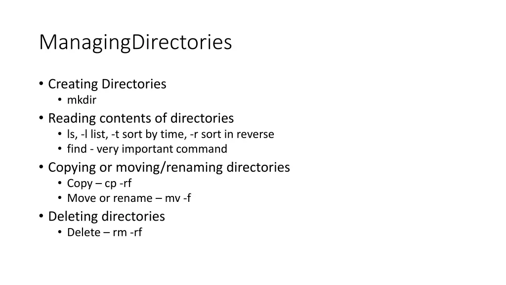 managingdirectories