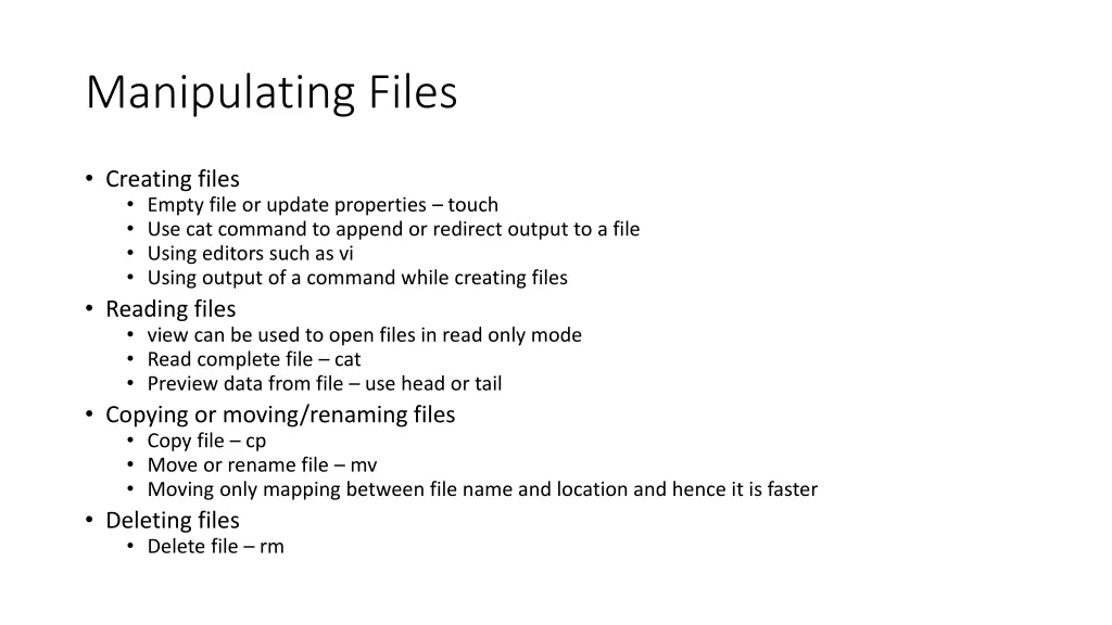 manipulating files