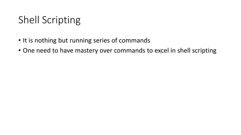 shell scripting