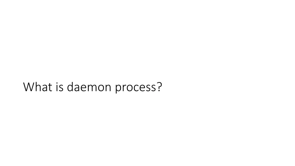 what is daemon process