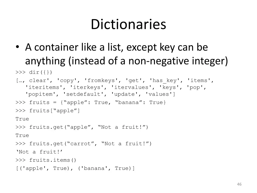 dictionaries