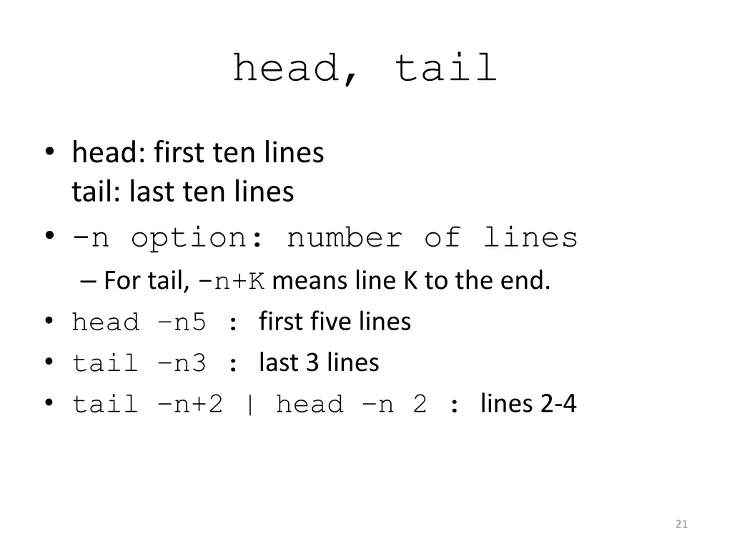 head tail