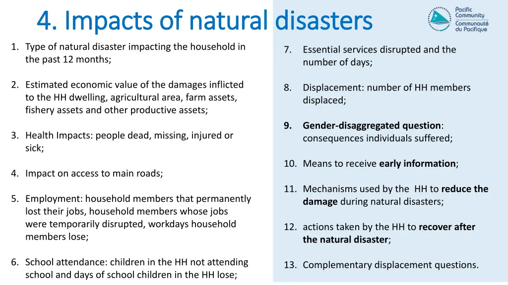 4 impacts of natural disasters 4 impacts