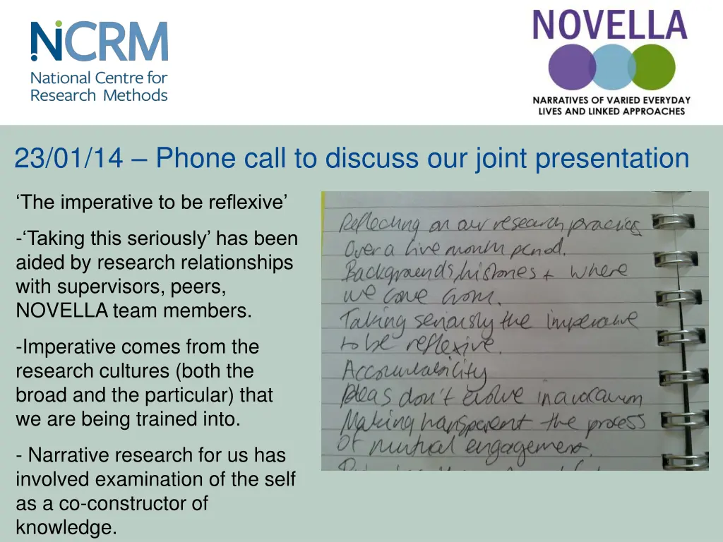 23 01 14 phone call to discuss our joint