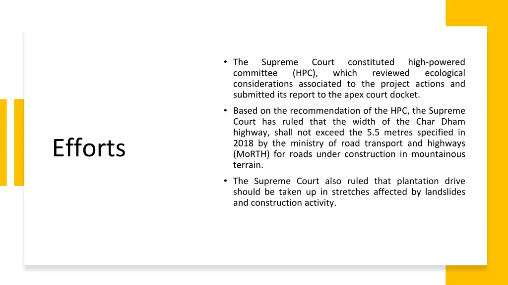 the committee considerations associated