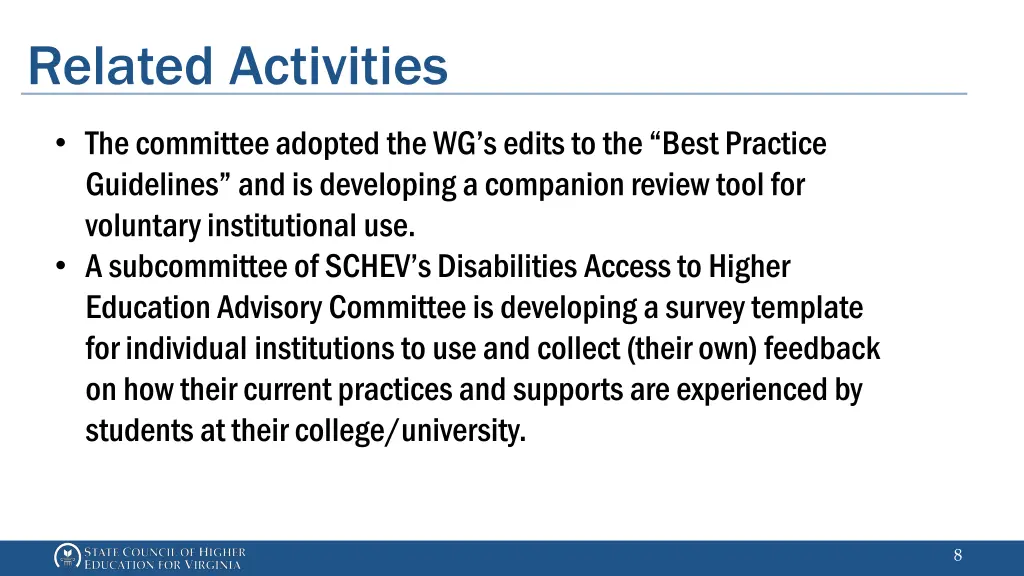 related activities