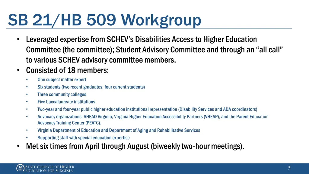 sb 21 hb 509 workgroup