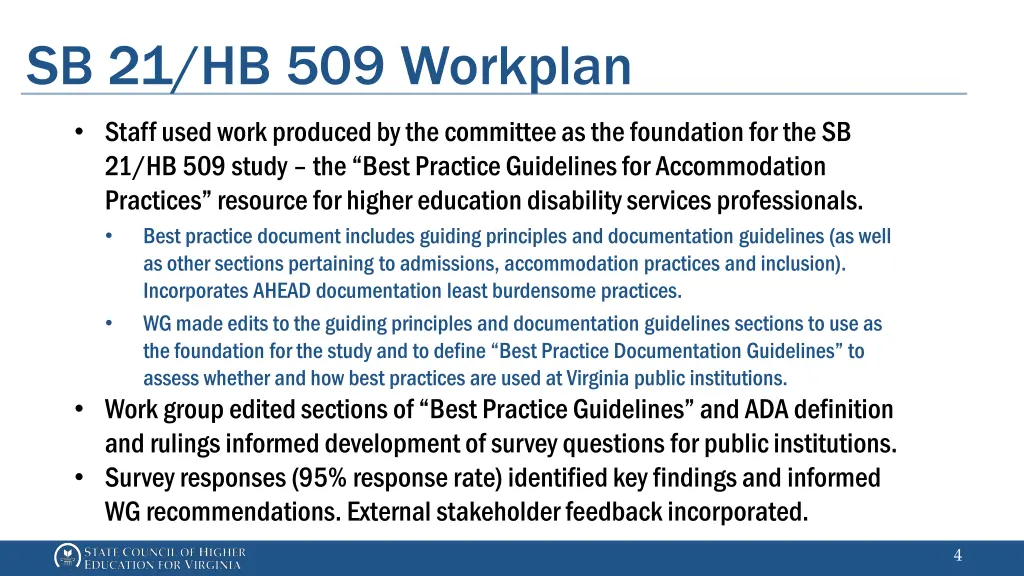 sb 21 hb 509 workplan