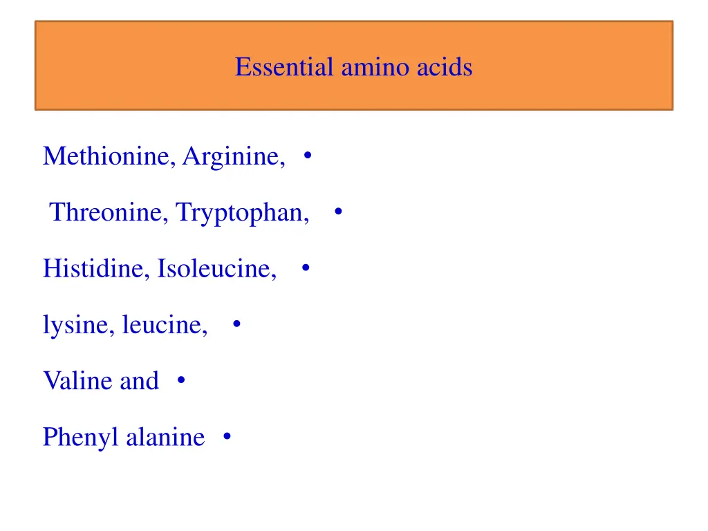 essential amino acids