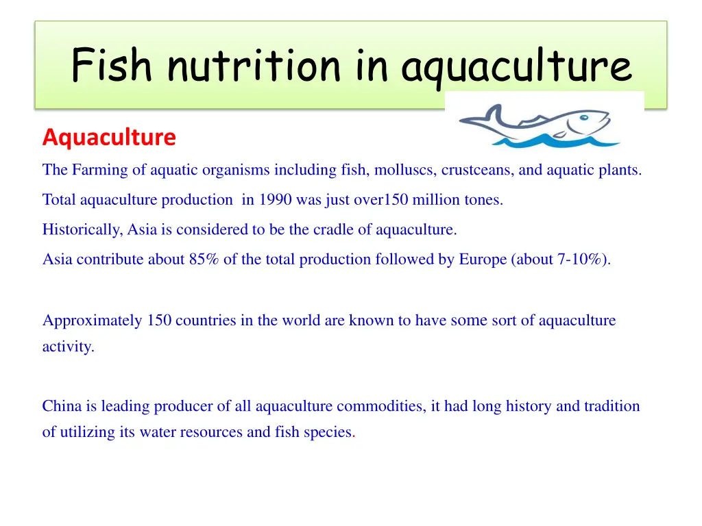 fish nutrition in aquaculture 1