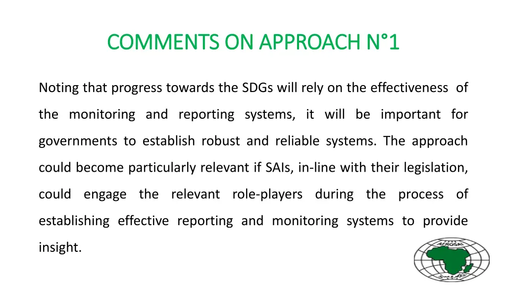 comments on approach n comments on approach n 1 1