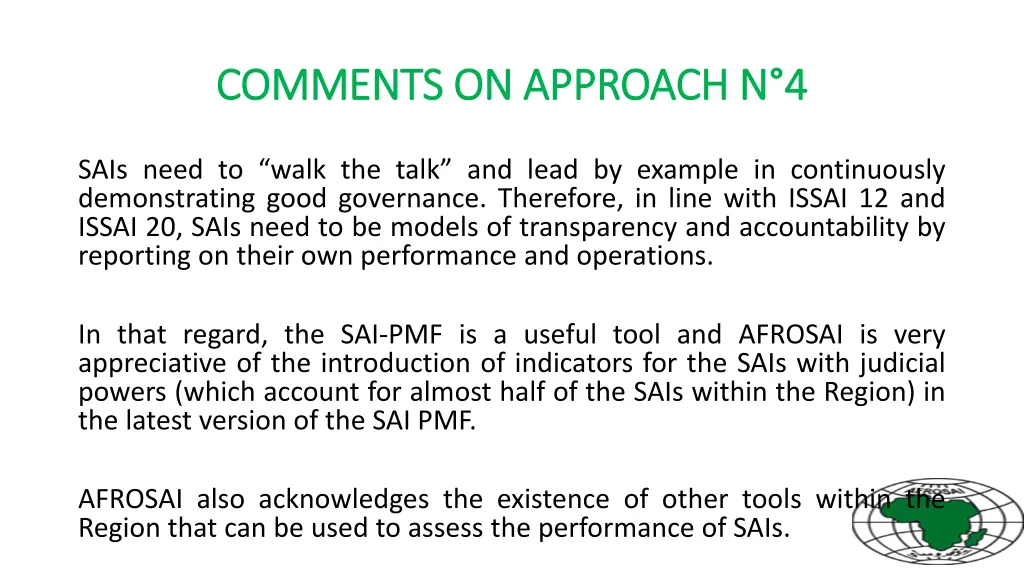 comments on approach n comments on approach n 4 4