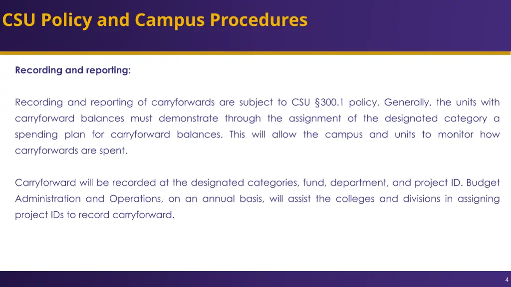 csu policy and campus procedures