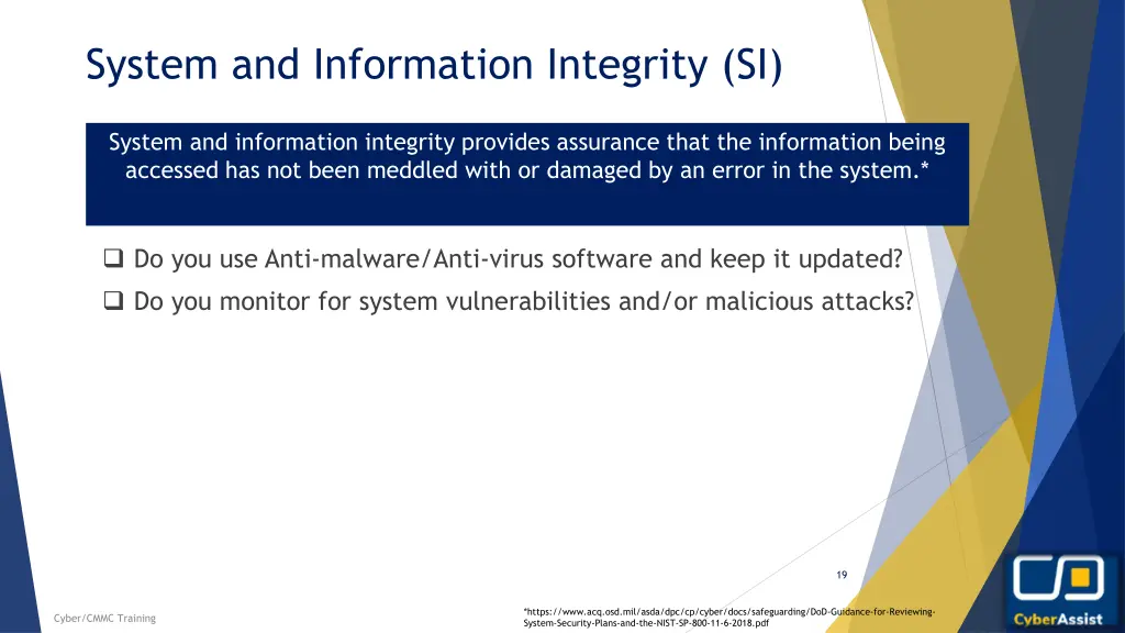 system and information integrity si