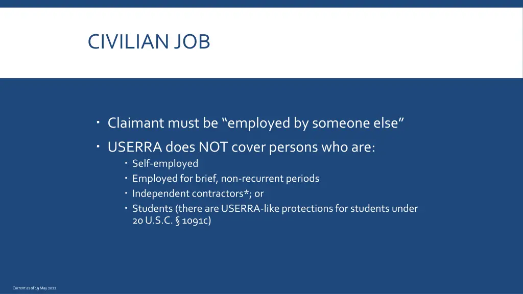 civilian job