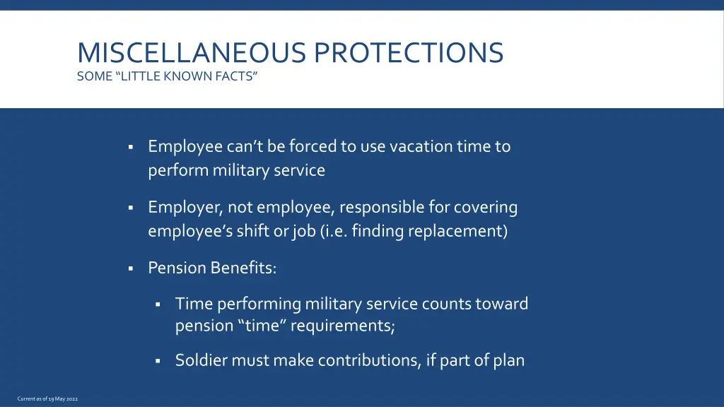 miscellaneous protections some little known facts