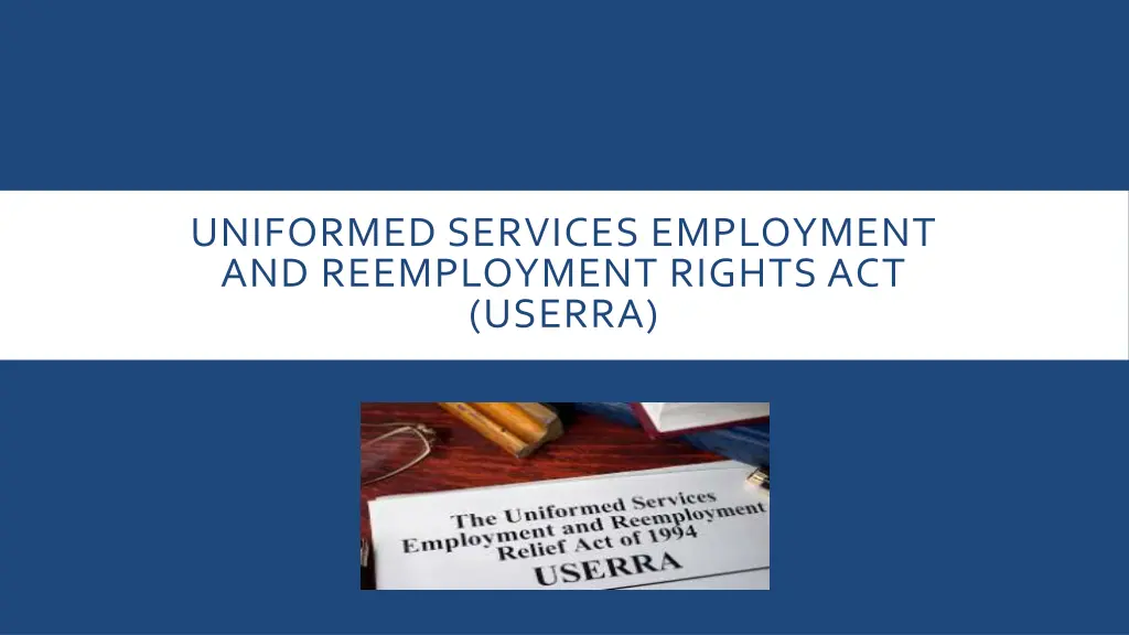 uniformed services employment and reemployment