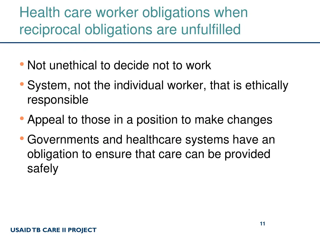 health care worker obligations when reciprocal