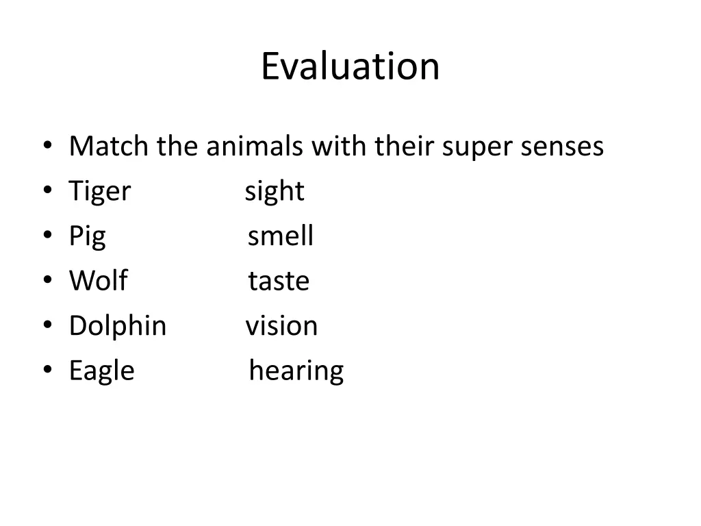 evaluation