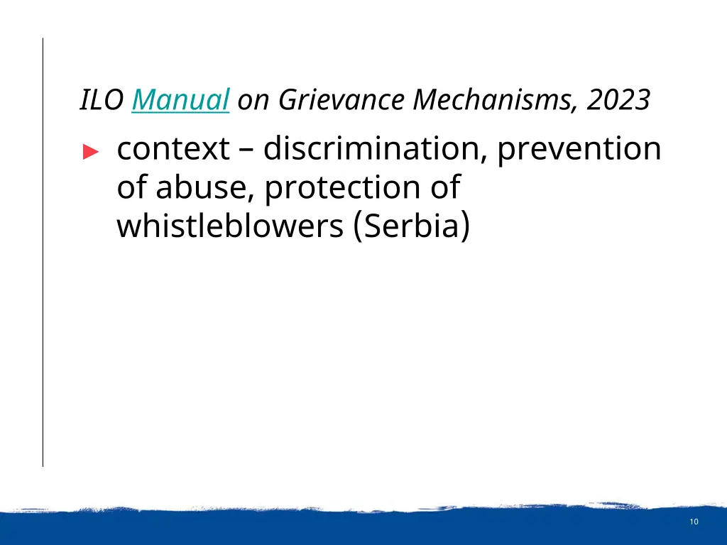 ilo manual on grievance mechanisms 2023 context