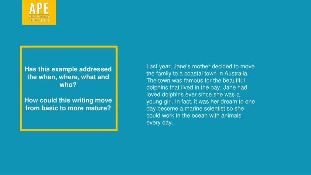 last year jane s mother decided to move 1