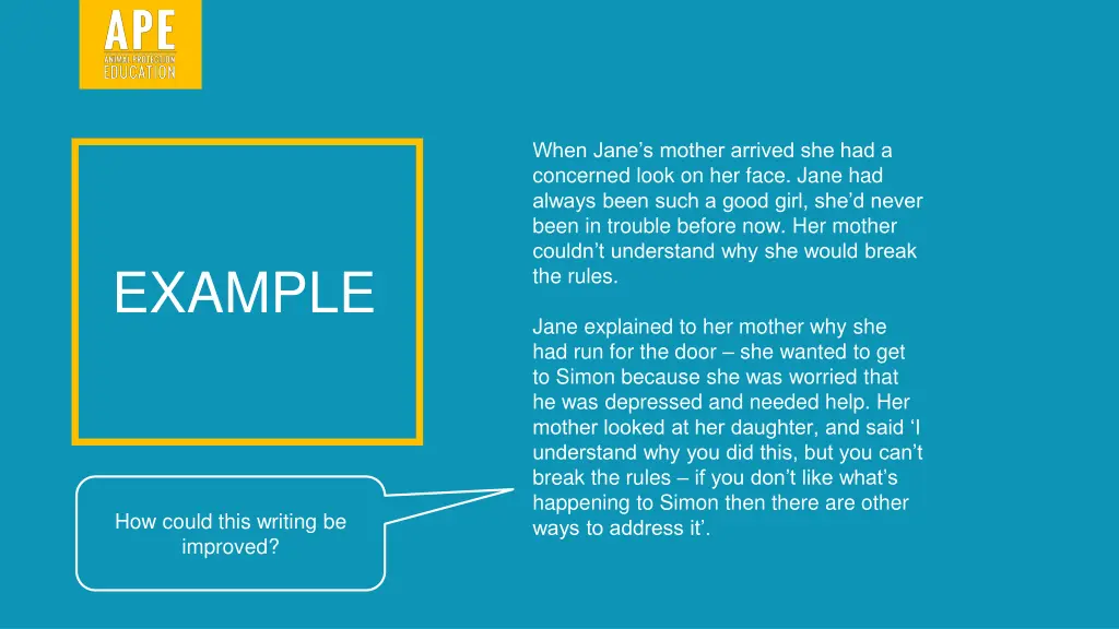 when jane s mother arrived she had a concerned