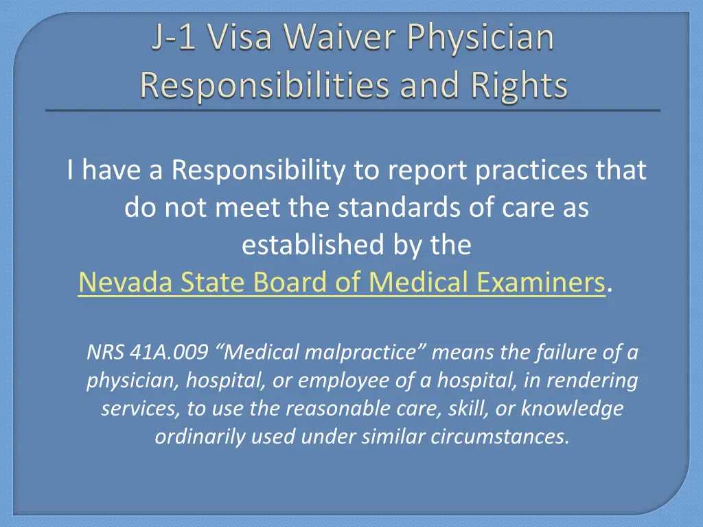 i have a responsibility to report practices that